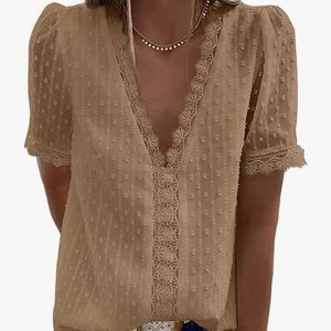 Light brown lace/detailed Blouse